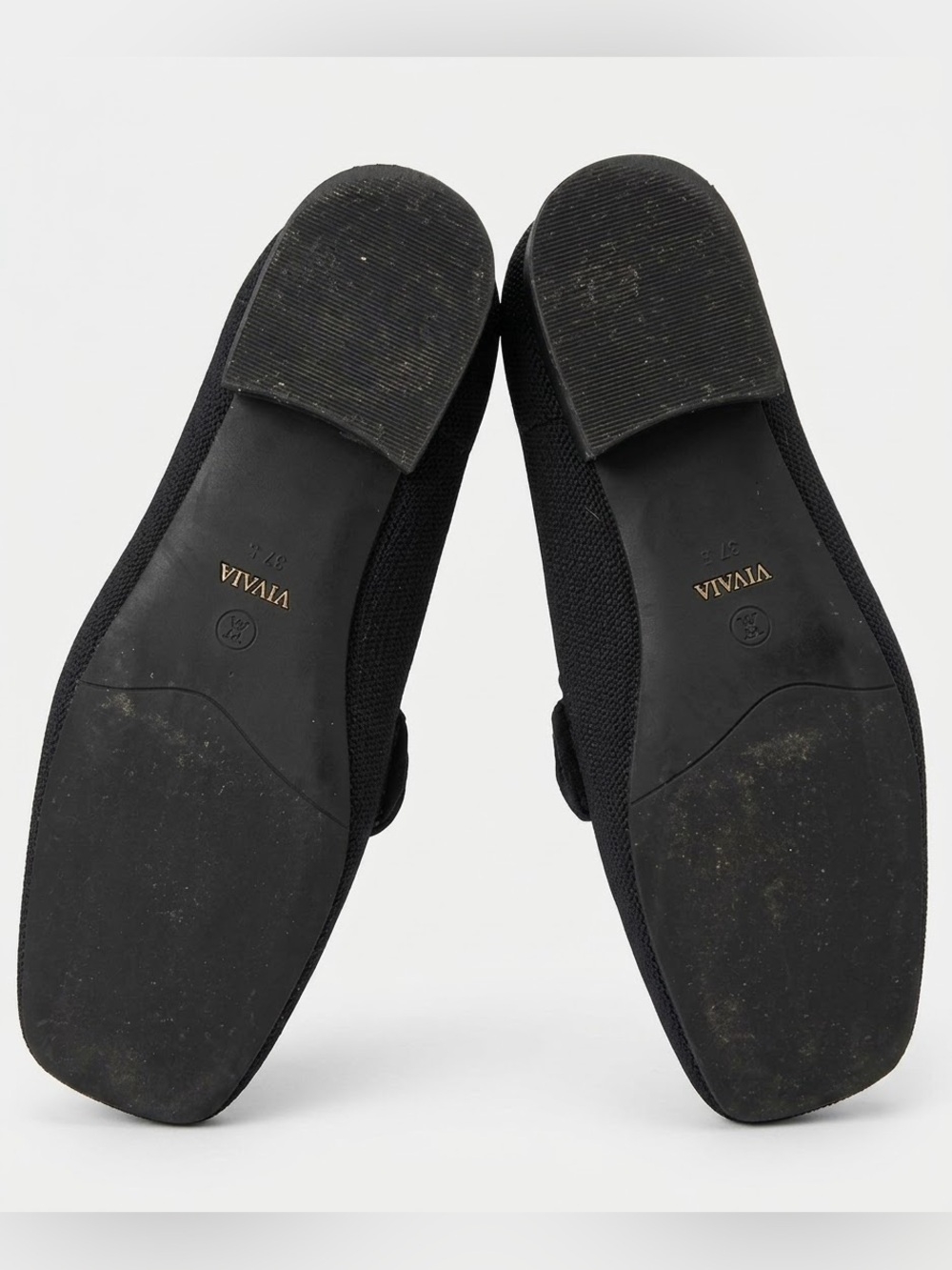 Vivaia Womens 39.5 / 8.5 Caitlin Square Toe Knot Loafers Navy Slip On Flats - Picture 5 of 7